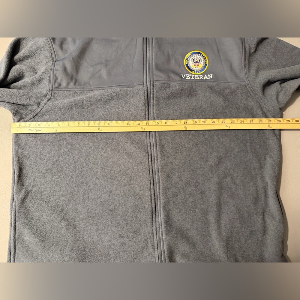 Gray Full‎ Zip United States Navy embroidered logo Size XXL - Picture 9 of 11
